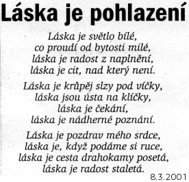 Láska je pohlazení